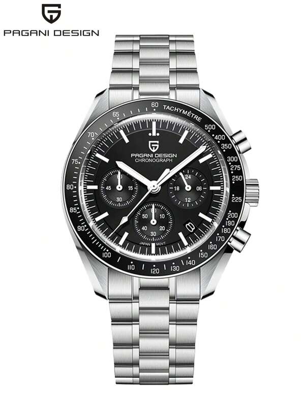 PAGANI DESIGN 1701 Moon - Reloj cronógrafo de cuarzo para hombre, Japón VK63, cr